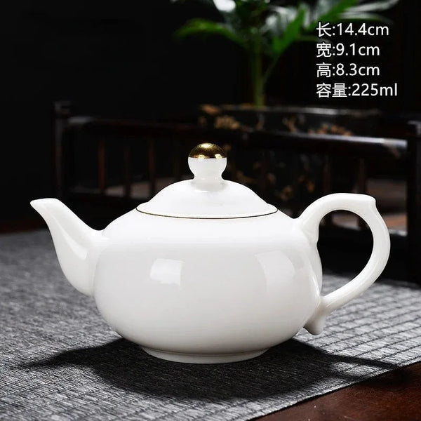 White Porcelain Tea Pot-ToShay.org