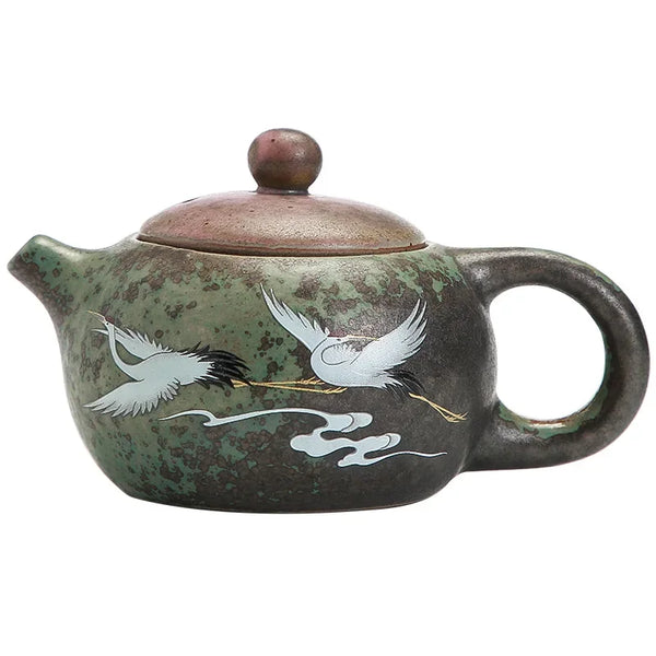 Crane Pottery Tea Pot-ToShay.org