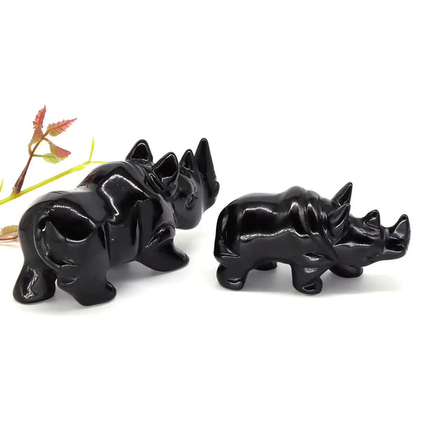 Black Obsidian Rhinoceros-ToShay.org