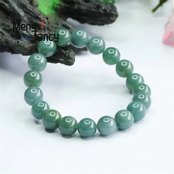 Green Jadeite Bead Bracelet-ToShay.org