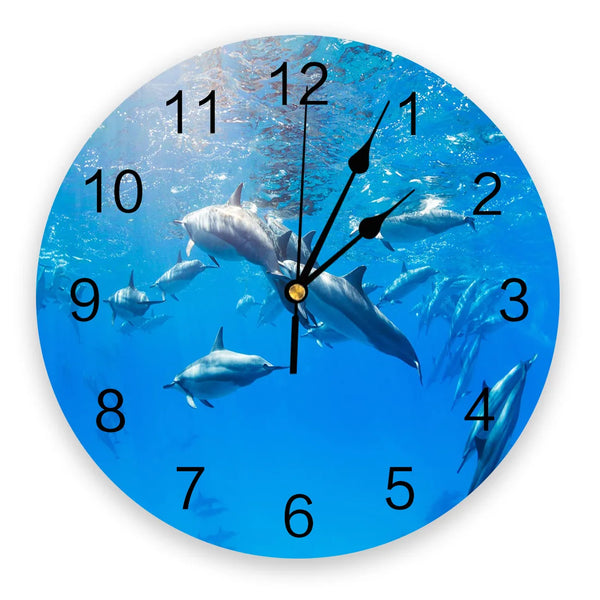 Sea Wave Dolphin Wall Clock-ToShay.org