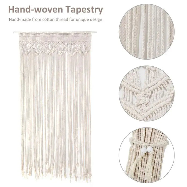 Macrame Woven Door Curtain-ToShay.org