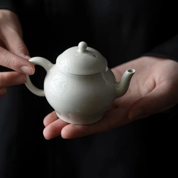 White Glazed Porcelain Teapot-ToShay.org