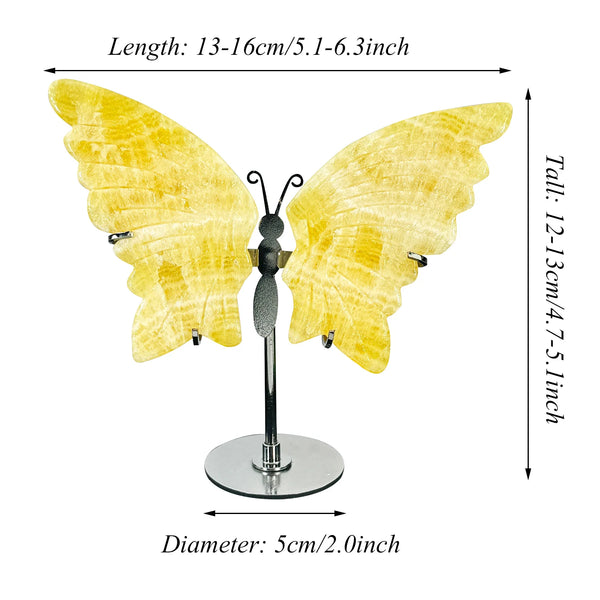 Yellow Calcite Butterfly Wings-ToShay.org