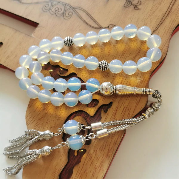 White Opalite Prayer Beads-ToShay.org