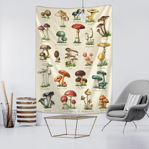 Mushroom Art Tapestry-ToShay.org