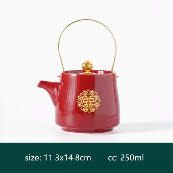 Red Ceramic Tea Sets-ToShay.org