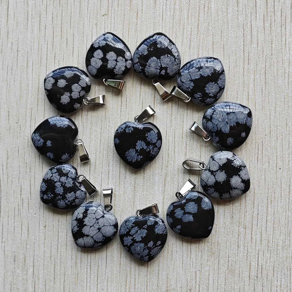 Black Snowflake Pendants-ToShay.org