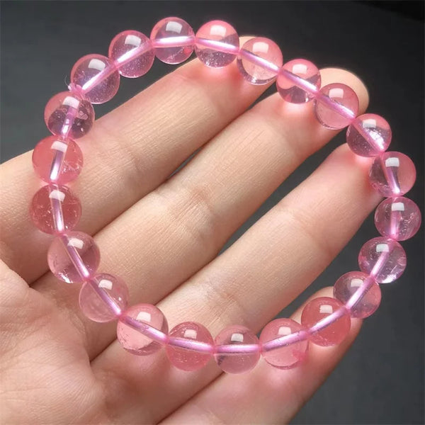 Pink Topaz Bead Bracelet-ToShay.org