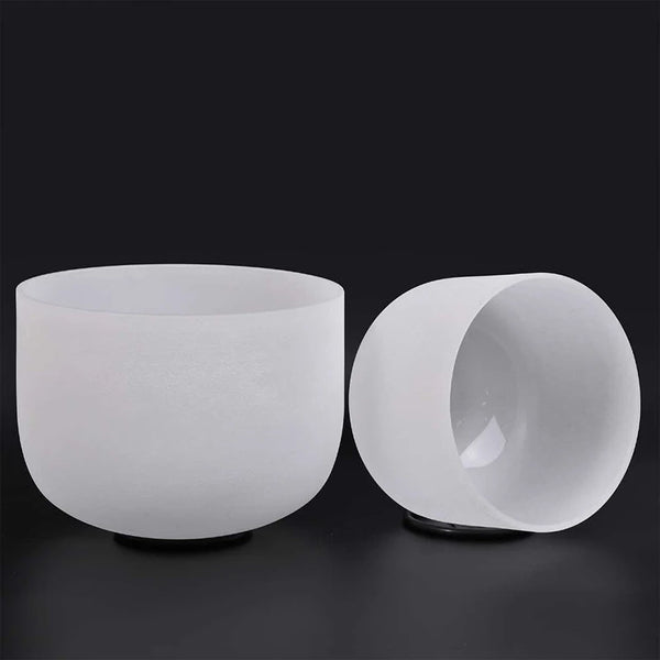 White Frosted Crystal Bowl-ToShay.org