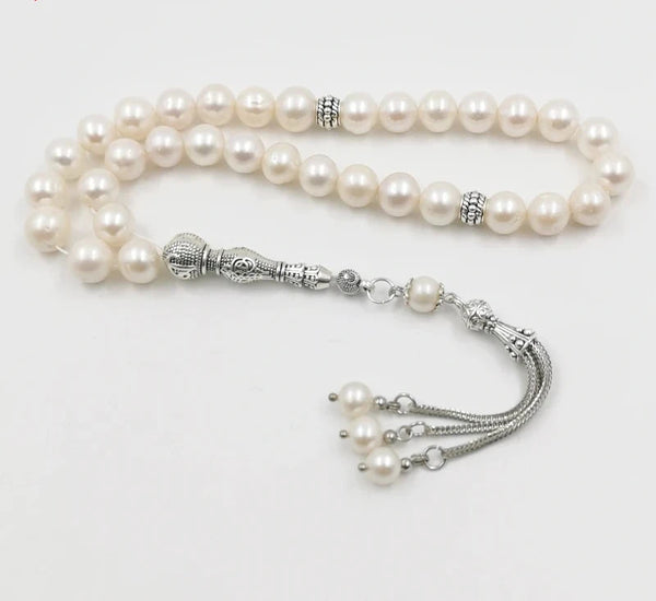 White Pearl Prayer Beads-ToShay.org