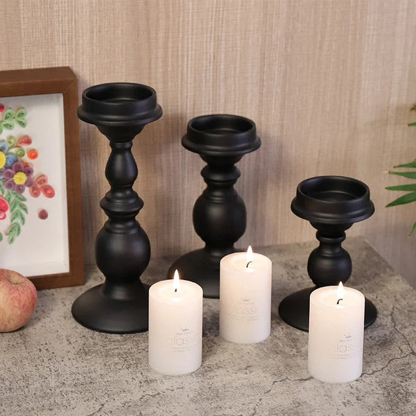 Black Iron Candle Holder-ToShay.org