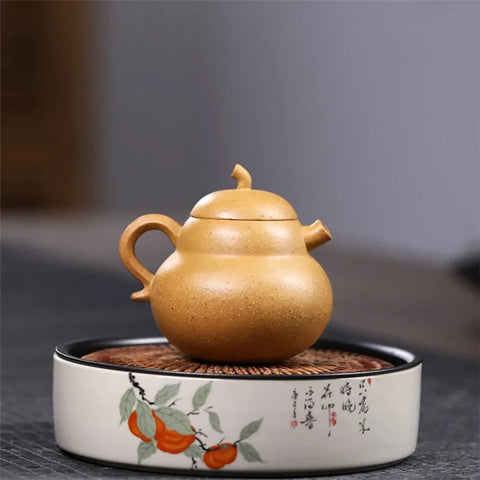 Yellow Yixing Clay Teapot-ToShay.org