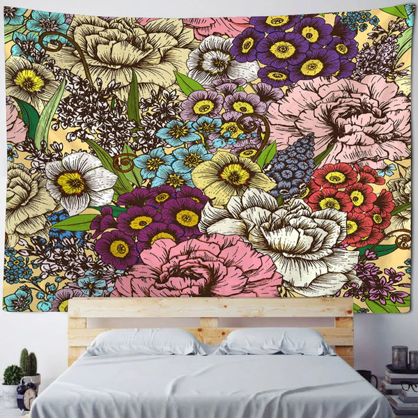 Flower Art Tapestry-ToShay.org