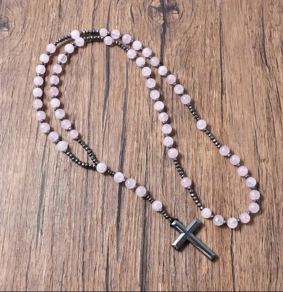 Mixed Quartz Crystal Rosary Beads-ToShay.org