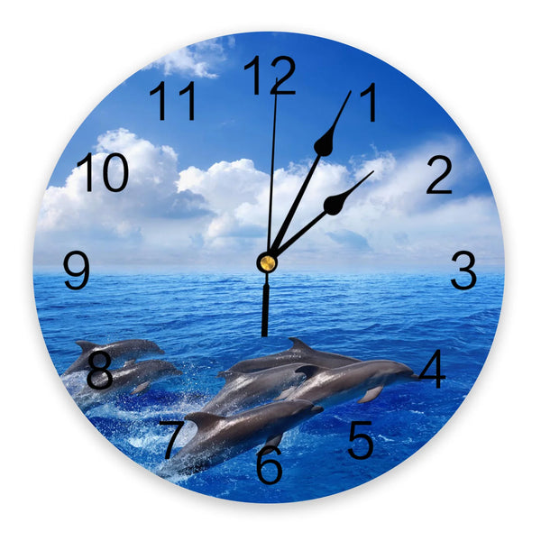 Sea Wave Dolphin Wall Clock-ToShay.org