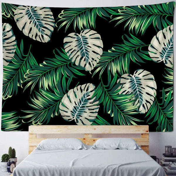 Tropical Plant Leaf Tapestry-ToShay.org