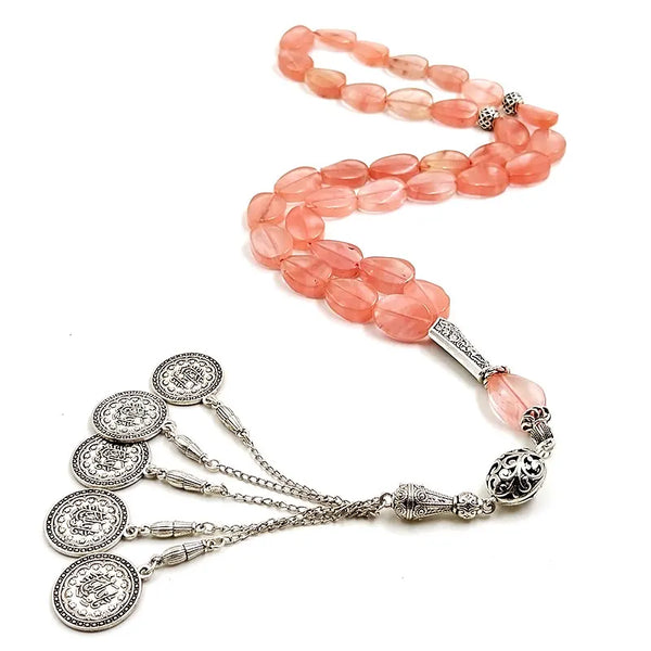 Red Watermelon Crystal Prayer Beads-ToShay.org