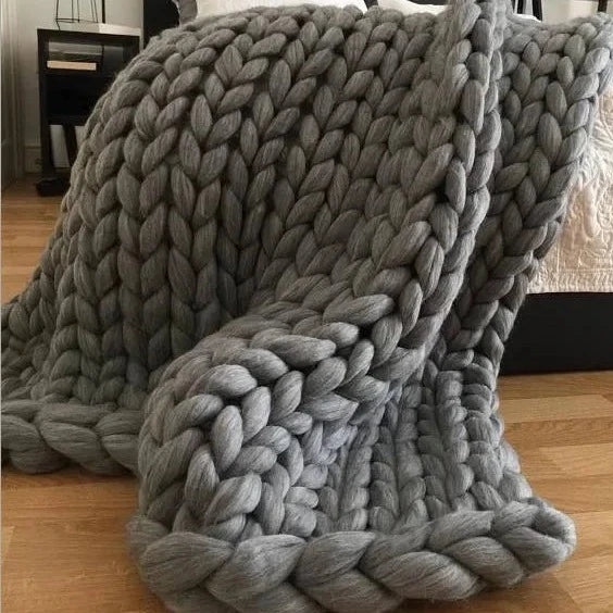 Knitted Throw Blanket-ToShay.org