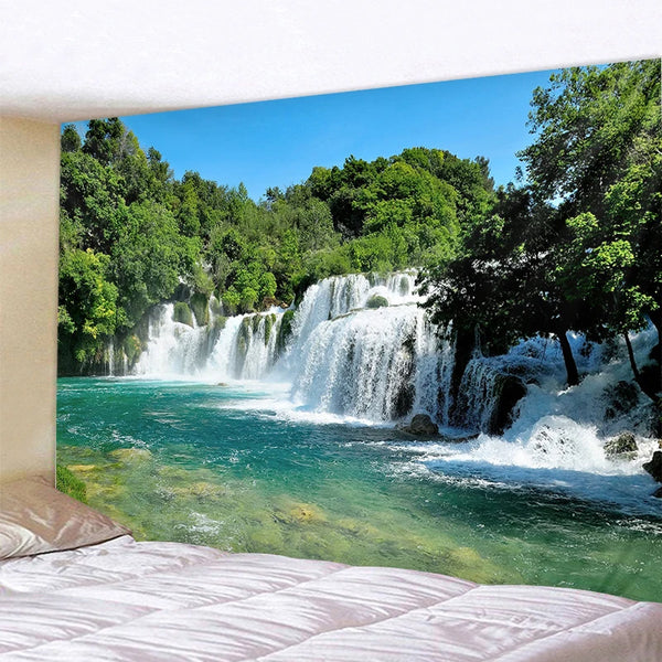 Forest Waterfall Tapestry-ToShay.org