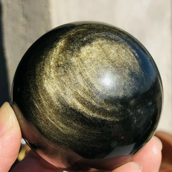 Gold Obsidian Ball-ToShay.org