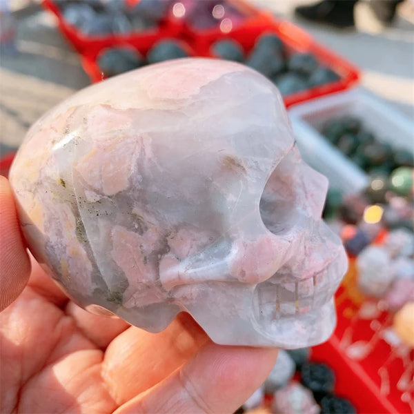 Pink Agate Skull-ToShay.org