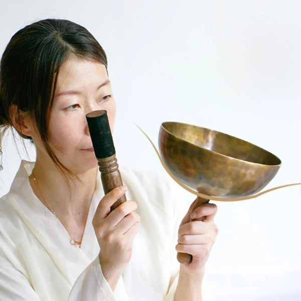 Tibetan Brass Handle Singing Bowl-ToShay.org