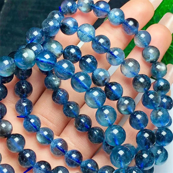 Blue Aquamarine Bead Bracelet-ToShay.org