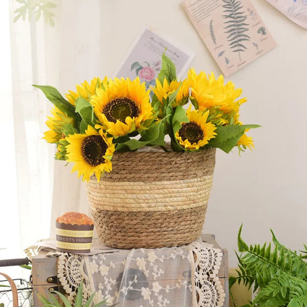 Straw Pot Plant Basket-ToShay.org