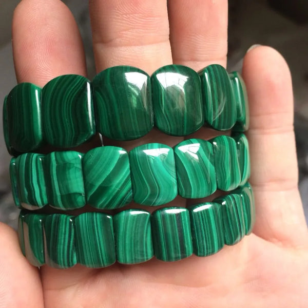 Green Malachite Bead Bracelet-ToShay.org