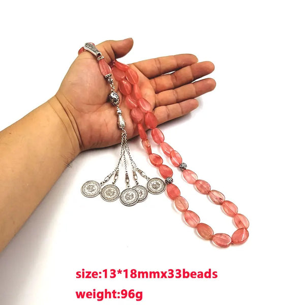 Red Watermelon Crystal Prayer Beads-ToShay.org