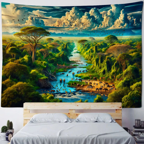 Jungle Animals Tapestry-ToShay.org