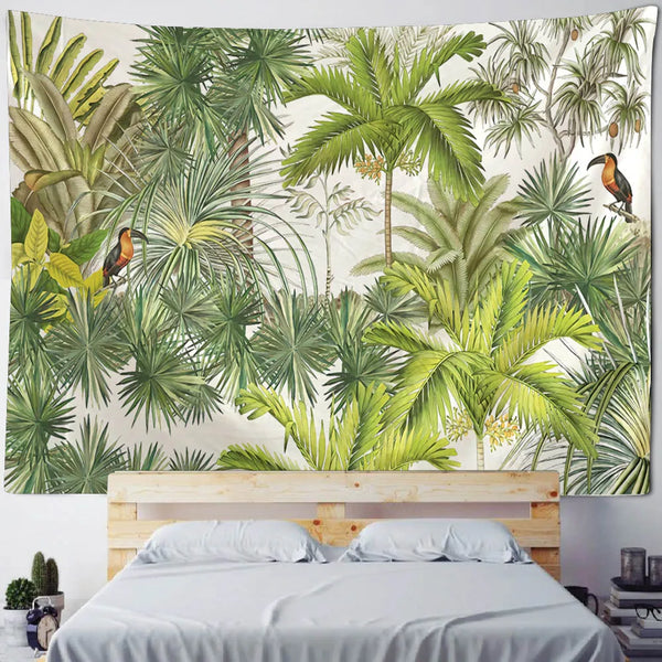 Tropical Plant Art Tapestry-ToShay.org