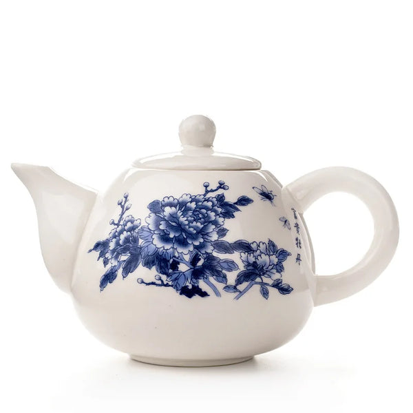 White Painted Ceramic Teapot-ToShay.org