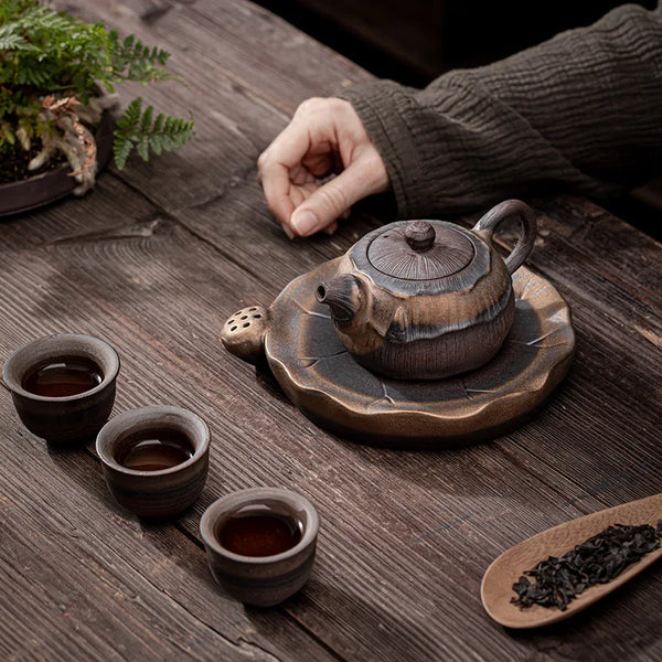 Rust Glaze Clay Tea Pot-ToShay.org