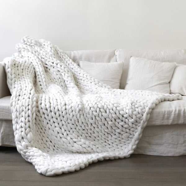 Chunky Knitted Blanket-ToShay.org