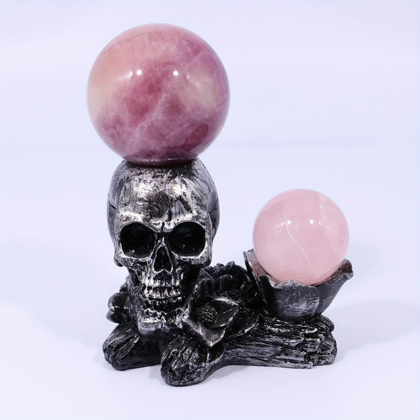 Skull Flower Crystal Ball Stand-ToShay.org