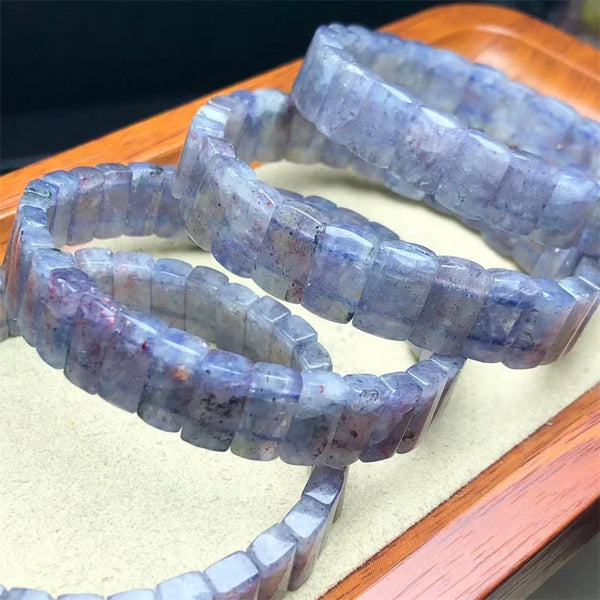 Blue Cordierite Crystal Bangle-ToShay.org