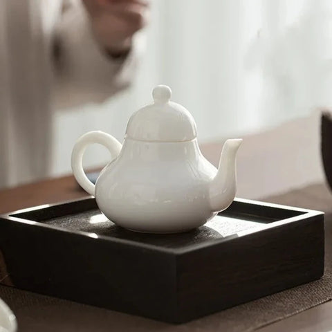 White Porcelain Tea Pot-ToShay.org