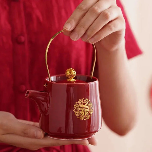 Red Ceramic Tea Sets-ToShay.org