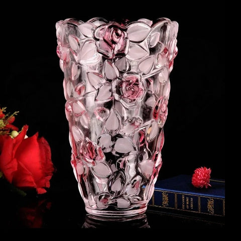 Rose Crystal Glass Vase-ToShay.org