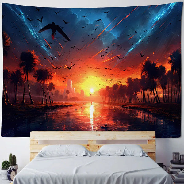 Seaside Sunset Tapestry-ToShay.org