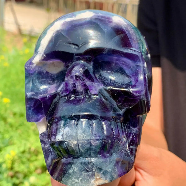 Purple Fluorite Quartz Skull-ToShay.org