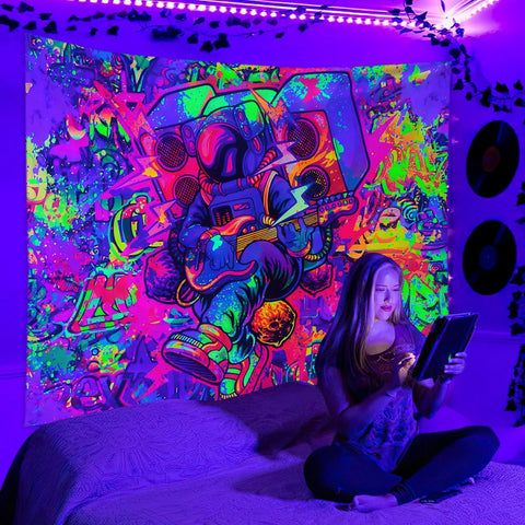 Fluorescent Art Tapestry-ToShay.org