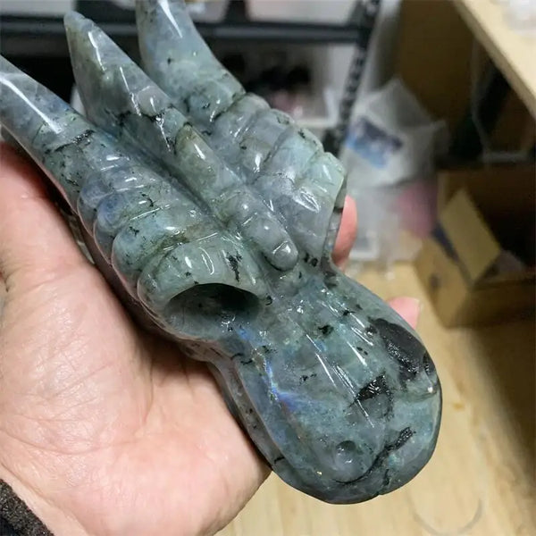 Blue Labradorite Dragon Head-ToShay.org