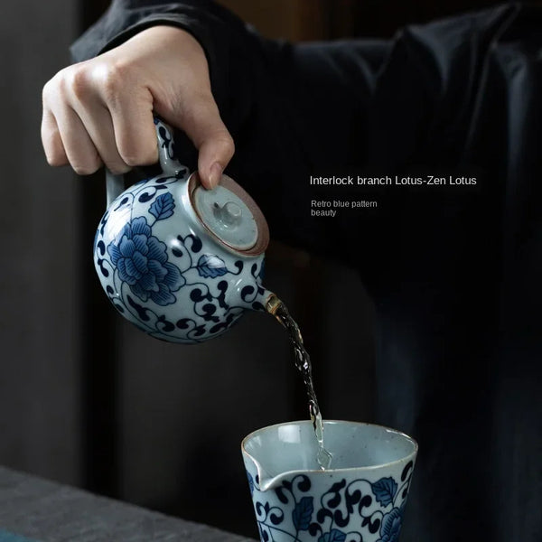 Blue White Porcelain Teapot-ToShay.org