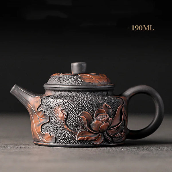 Yixing Clay Embossed Teapot-ToShay.org