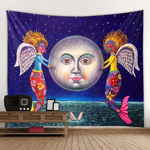 Sun Moon Art tapestry-ToShay.org