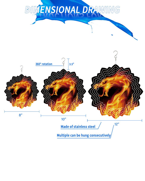 Fire Dragon Wind Spinner-ToShay.org