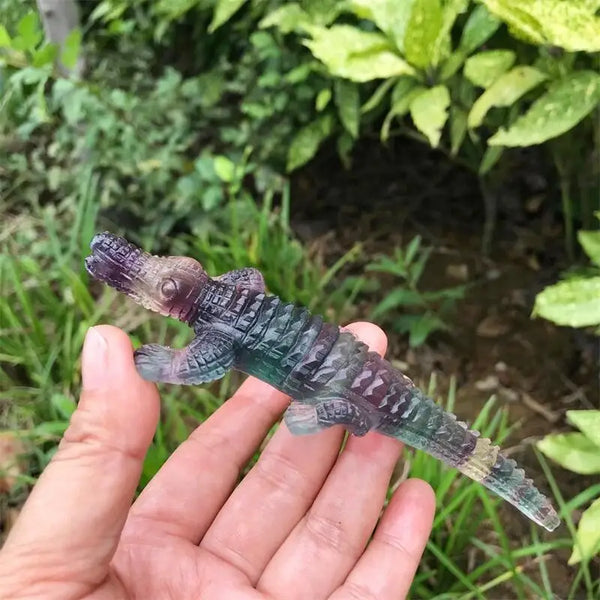 Purple Fluorite Crocodile-ToShay.org